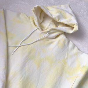 Pastel Yellow Tie Dye Hoodie